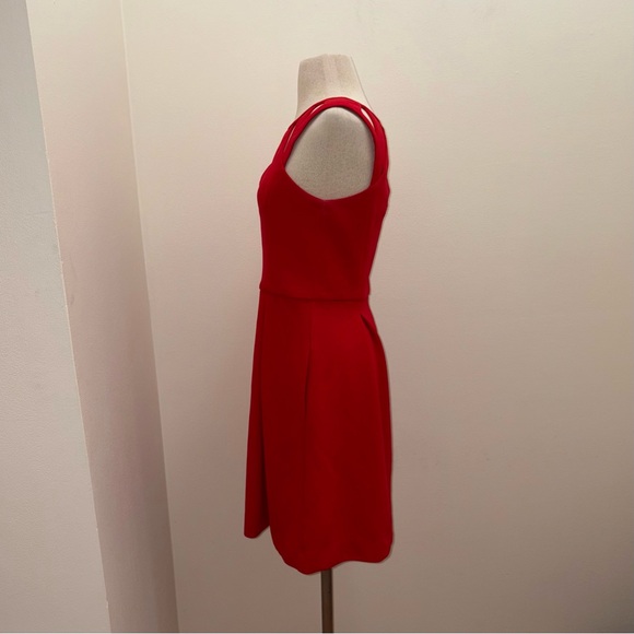 Betsey Johnson Red Cut Out Fit & Flare Dress Size 10 Medium Coquette Y2K Party - Picture 4 of 12